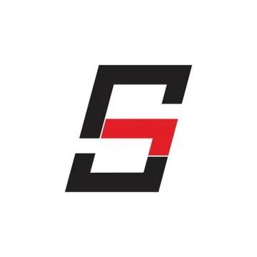 Letters s simple geometric line logo vector Illustrazione stock