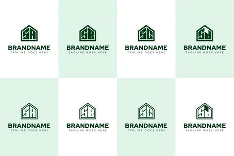 Letters SA SB SC SD Home Luxury Logo, for real estate, construction, or int.. Stock Illustration