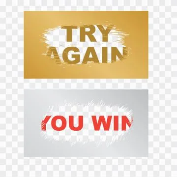 Letters scratch and win. Scratch marks. Scratch card game and win. Lottery sc Stock Illustration