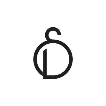 Letters sd simple hanger design logo vector Stock Illustration