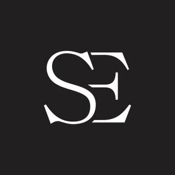 Letters se simple linked logo vector Stock Illustration