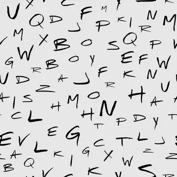 Letters seamless pattern Illustrazione stock