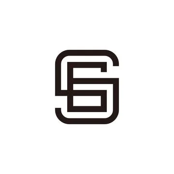 Letters sg abstract simple geometric linear stripe logo vector Stock Illustration