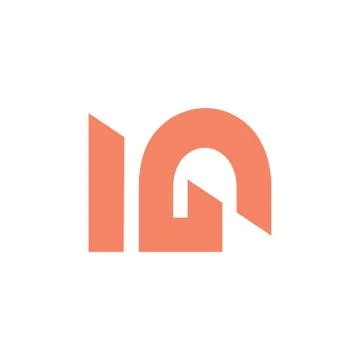 Letters in simple geometric logo vector Stock Illustration