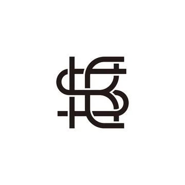 Letters skc simple curves overlapping simple logo vector Stock Illustration