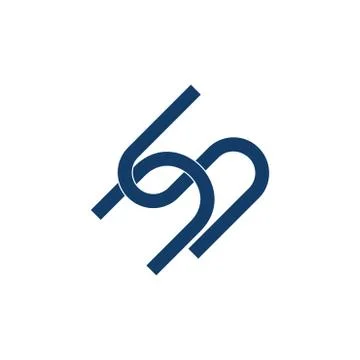 Letters sn simple line geometric logo vector Illustrazione stock