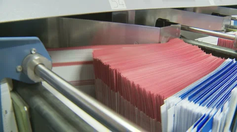 Letters in sorting machine Stock Footage 1101028