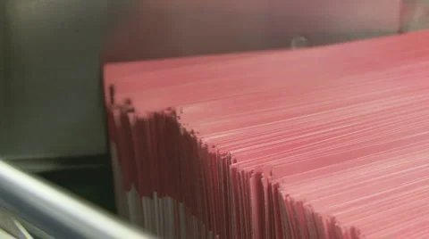 Letters in a sorting machine going out Stock Footage