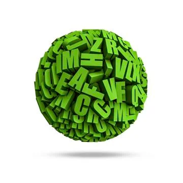 Letters sphere Illustrazione stock