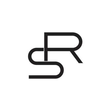 Letters sr linked line logo vector Stock-Illustration