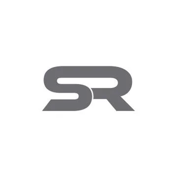 Letters sr linked line logo vector Stock Illustration