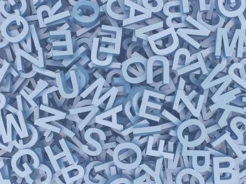 Letters stack Stock Illustration
