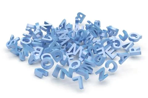 Letters stack Stock Illustration