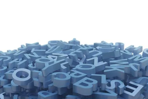 Letters stack Stock Illustration