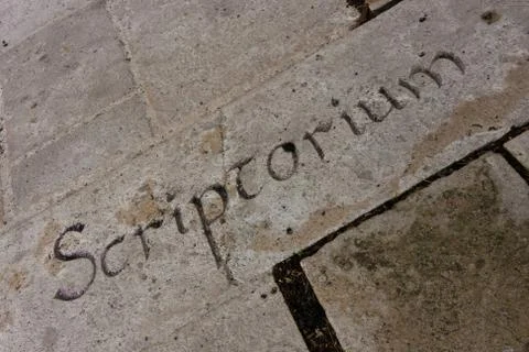Letters on a stone wall 写真素材