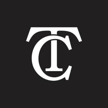 Letters tc simple linked logo vector Stock-Illustration
