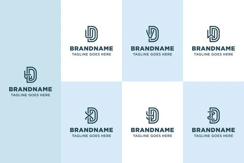 Letters TDD UDD VDD WDD XDD YDD ZDD Monogram Logo Set Stock Illustration