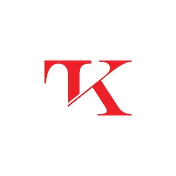 Letters tk simple linked logo vector Illustrazione stock