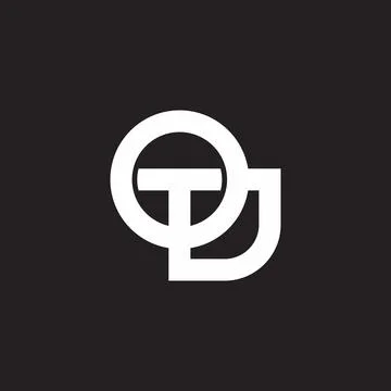 Letters tod simple linked overlap logo vector Stock Illustration