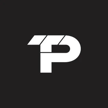 Letters tp simple geometric logo vector Stock Illustration