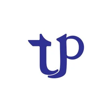 Letters tp simple linked logo vector Stock Illustration