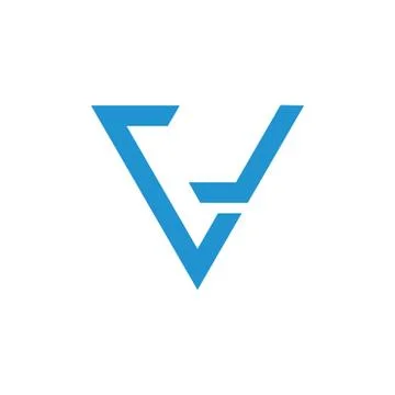 Letters v triangle arrows logo vector Stock Illustration