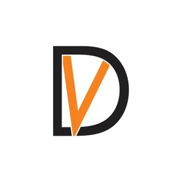 Letters vd simple geometric arrow logo Illustrazione stock