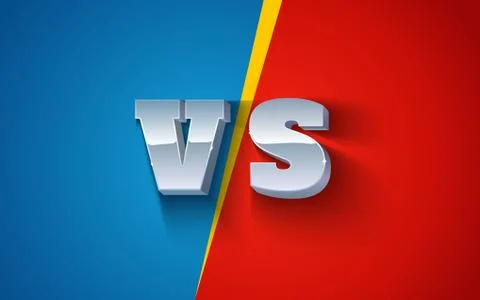 Letters VS from metal Иллюстрация