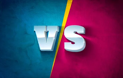 Letters VS from metal Stock Illustration