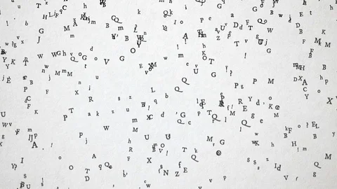 Letters on white paper Stock Footage 77706722