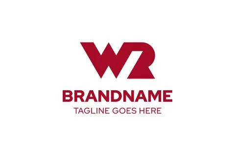 Letters WR Monogram Modern Logo, symbolizing innovation, versatility, and c.. イラスト素材