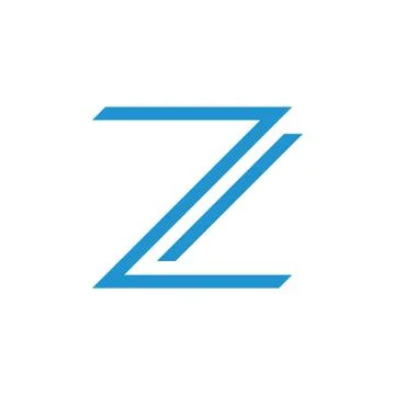 Letters z simple geometric thin line logo vector Stock Illustration