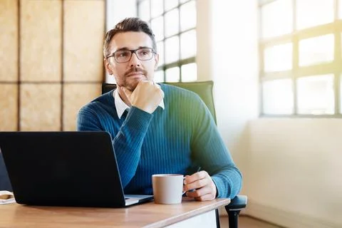 Letting his mind wander Stock Photos