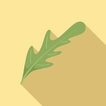 Lettuce arugula icon flat vector. Rucola salad Illustrazione stock