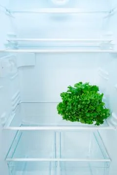 Lettuce in Fridge Stock Photos