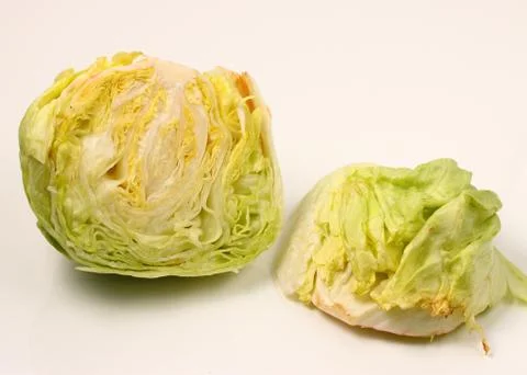 Lettuce head on a white background Stock Photos