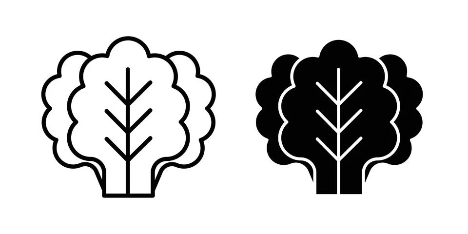 Lettuce icon vector editable eps10 Stock Illustration