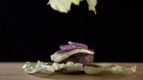 Lettuce leaf falls 库存影片 64544702