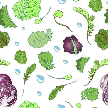 Lettuce pattern Stock Illustration