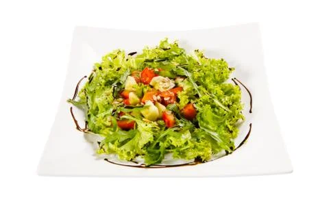 Lettuce on a plate 스톡 사진