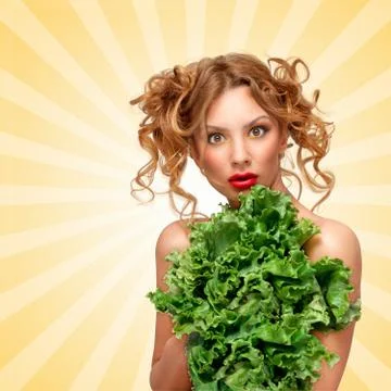 Lettuce protection. Stock Photos