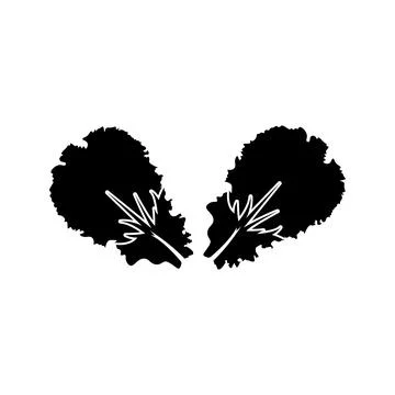 Lettuce salad vector icon solid black line EPS 10. Vegetable flat illustration Stock Illustration