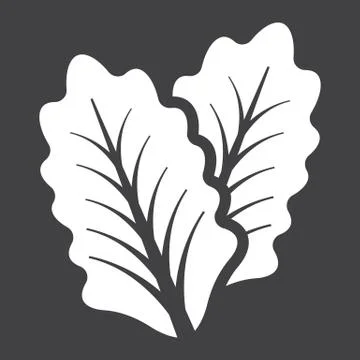 Lettuce solid icon, vegetable and salad leaf Stock Illustration