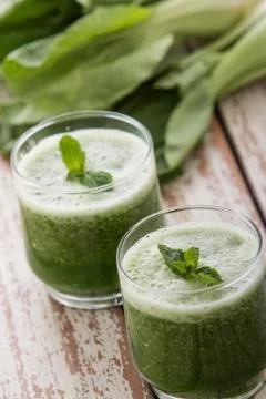 Lettuse juice Stock Photos