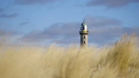 Leuchtturm Warnemünde Video stock 247124824