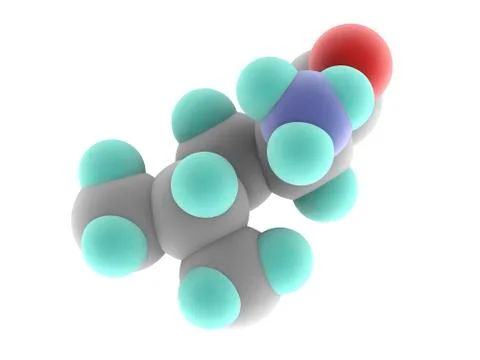 Leucine molecule Illustrazione stock