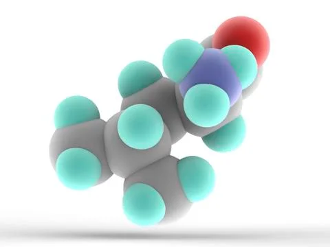 Leucine molecule Illustrazione stock