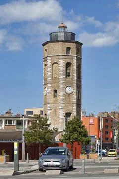 Leughenaer Tower in Dunkirk Stock Photos