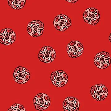 Leukemia cancer vector seamless pattern Stockillustratie