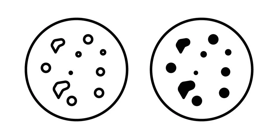 Leukemia icon linear versions pack on white background Stock Illustration